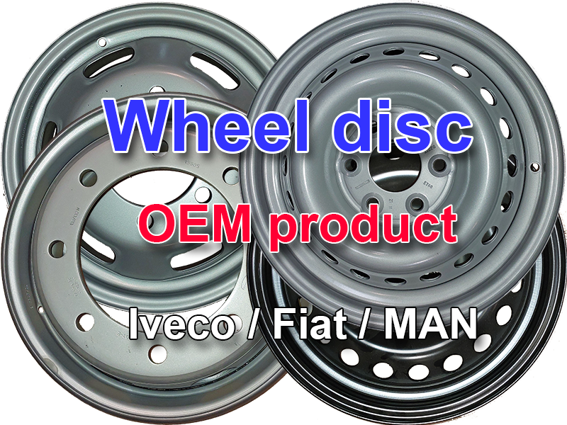 OEM wheel disc for Iveco, Fiat and MAN